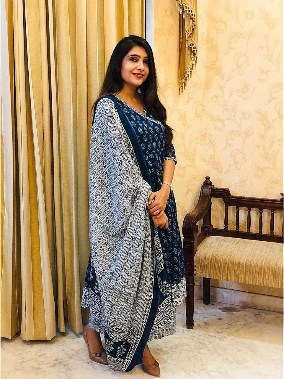 MS Rayon Printed Anarkali Kurti With Bottom Dupatta Wholesale Market in Surat With Price